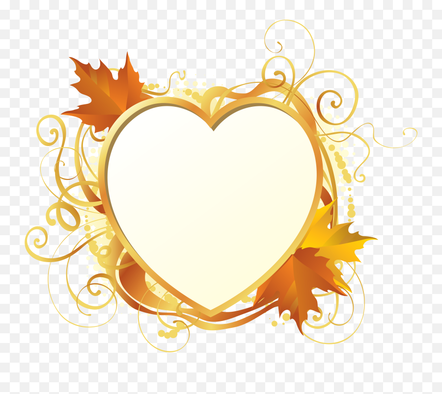 Free Png Autumn Leaves - Konfest Heart,Fall Frame Png