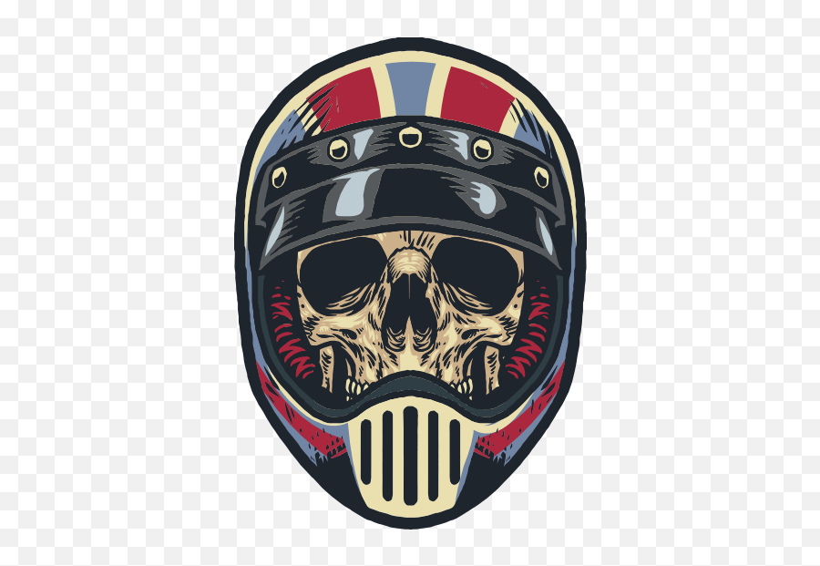 Skull In American Helmet And Visor Sticker - Scary Png,Icon Skeleton Skull Motorcycle Helmet