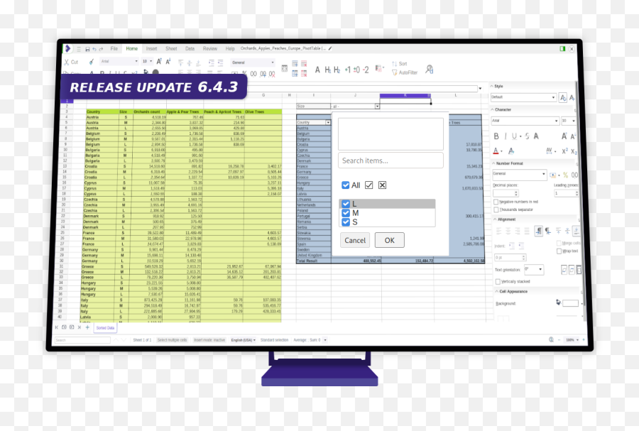 Important New Spreadsheet Features And Many Other - Vertical Png,Libreoffice Desktop Icon