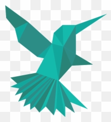 Origami Bird Flat Design Icon - Png