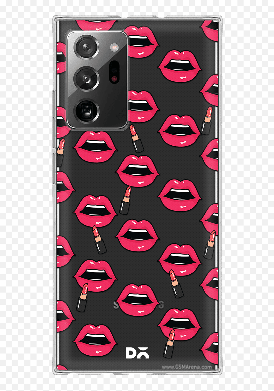 Lipstick Icon Classic Clear Case Cover For Samsung Galaxy Note 20 Ultra - Dot Png,Samsung Text Icon