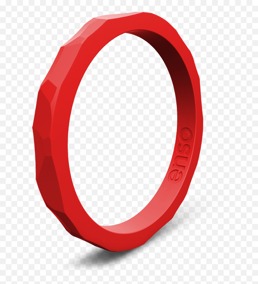 Hammered Stackable Silicone Ring Png Red