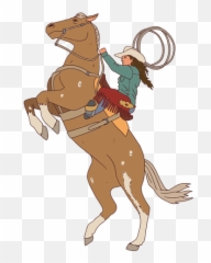 Cowgirl Graphics To Download - Riding Horse Silhouette png