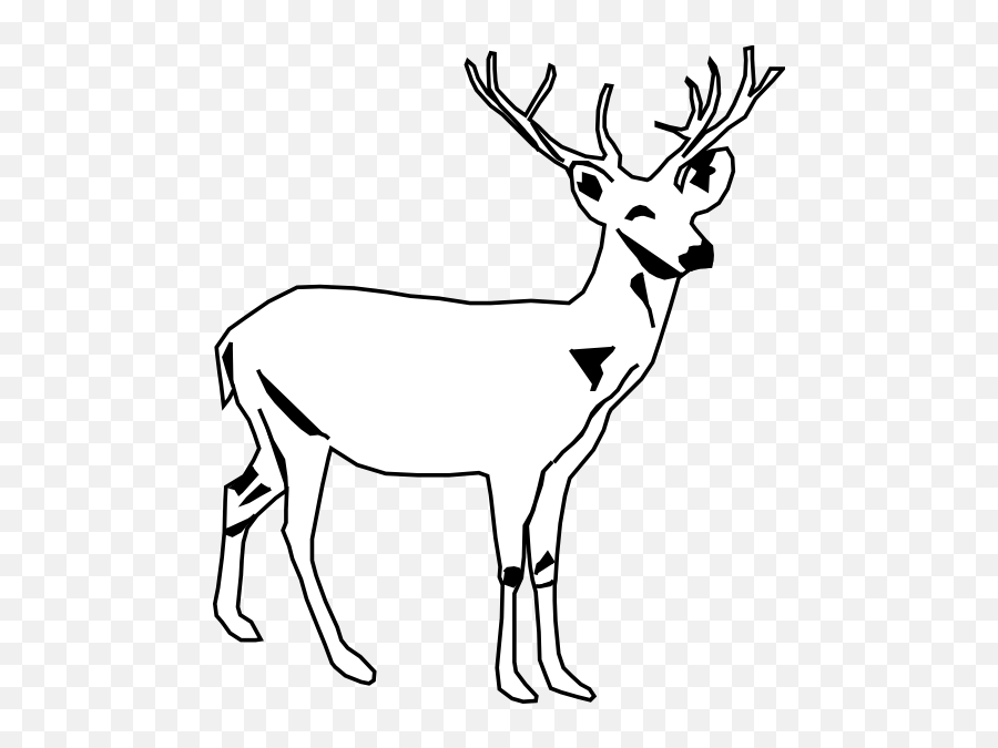 11 Reindeer Clipart Outline Free Clip Art Stock - White Tailed Deer Drawing Png,Reindeer Clipart Png