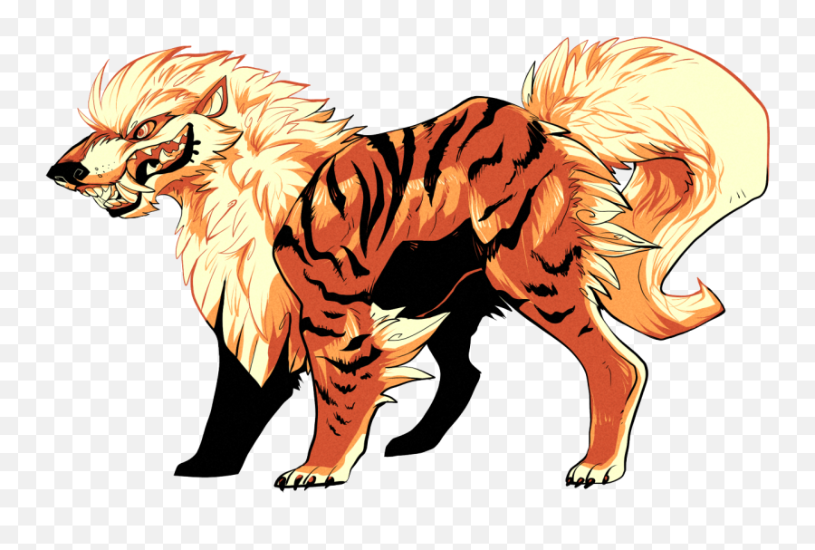 Hell Arcanine Growlithe Jesterdex - Masai Lion Png,Growlithe Png