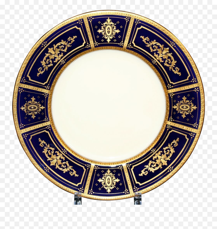 10 Antique Minton Cobalt Gilded Service - State Bureau Of Investigation Png,Dinner Plate Png