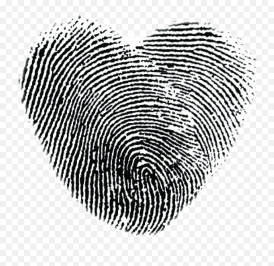 Download Heart Sticker - Thumb Print Full Size Png Image Heart Fingerprint Tattoo,Thumbprint Png