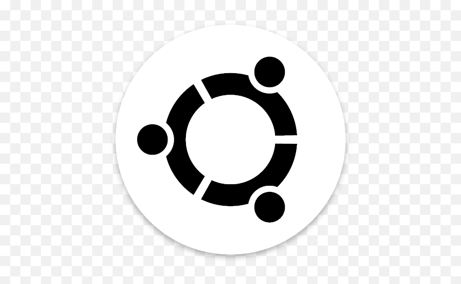 Ubuntu Circle White Black Sticker - Ubuntu Logo Png,Parental Advisory Sticker Png
