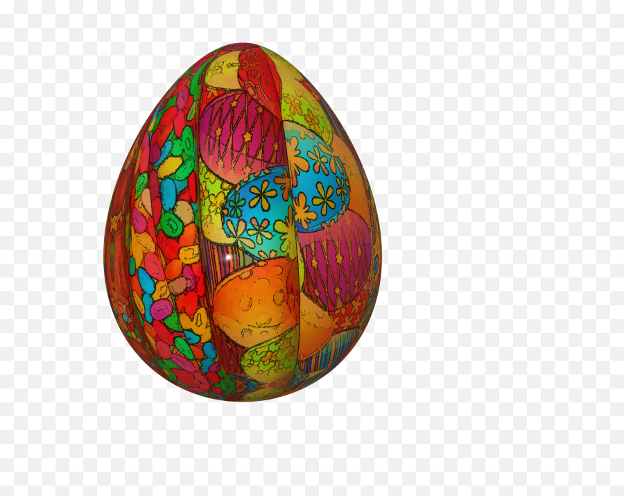 Colorful Easter Egg Png Free Stock - Happy Healthy Easter Stay At Home,Easter Eggs Png