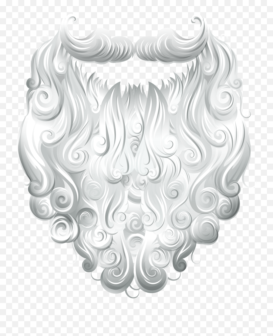 White Beard Png - Santa Claus Beard Png,Wizard Beard Png