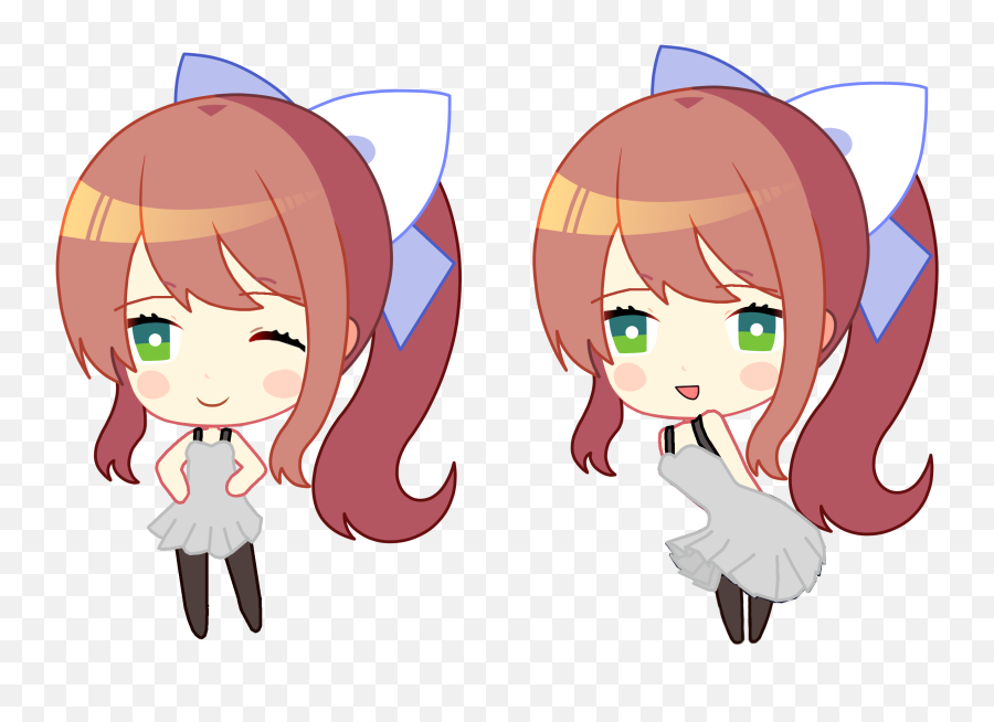 Monika Ddlc Png - Monika Chibi Png,Monika Png