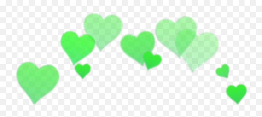 Green Hearts Transparent Png Clipart - Heart Crown Png Green,Green Heart Png