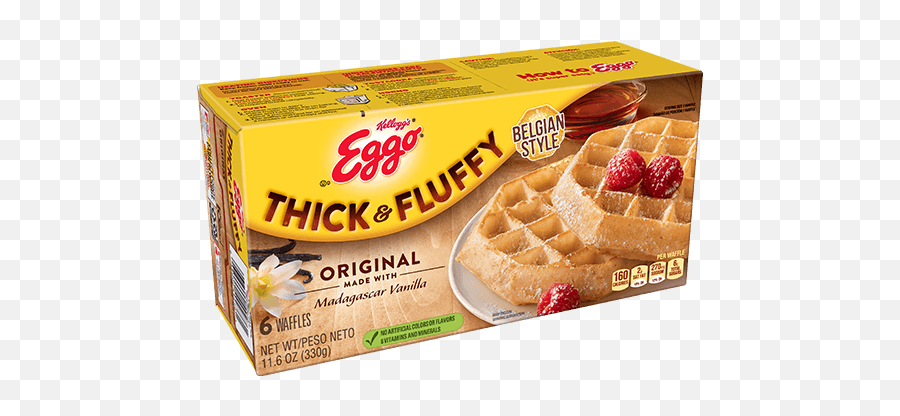 Eggo Thick Fluffy Original Waffles - Eggo Thick And Fluffy Waffles Png,Eggo Png