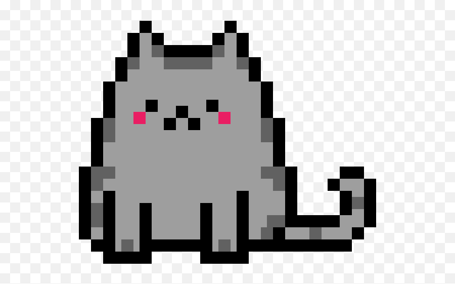 Pixilart - Pusheen Cat Sooooooo Cute By Tamyah Pusheen Cat Pixel Art Png,Pusheen Transparent