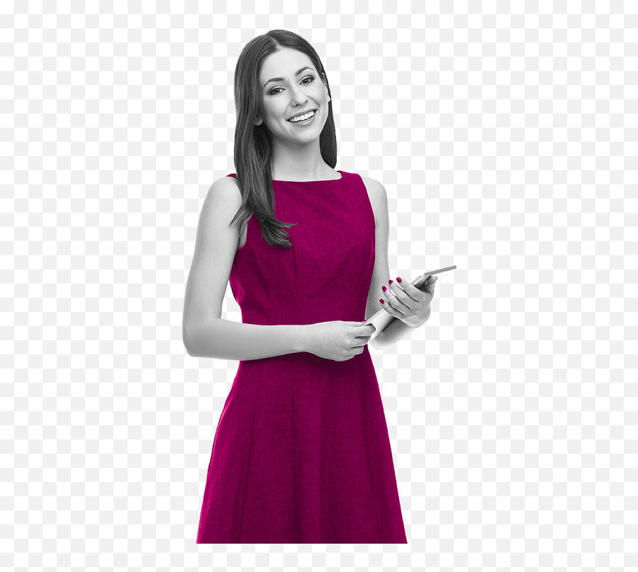 Download Woman Pink Dress - Girl Png Image With No Photo Shoot,Woman In Dress Png