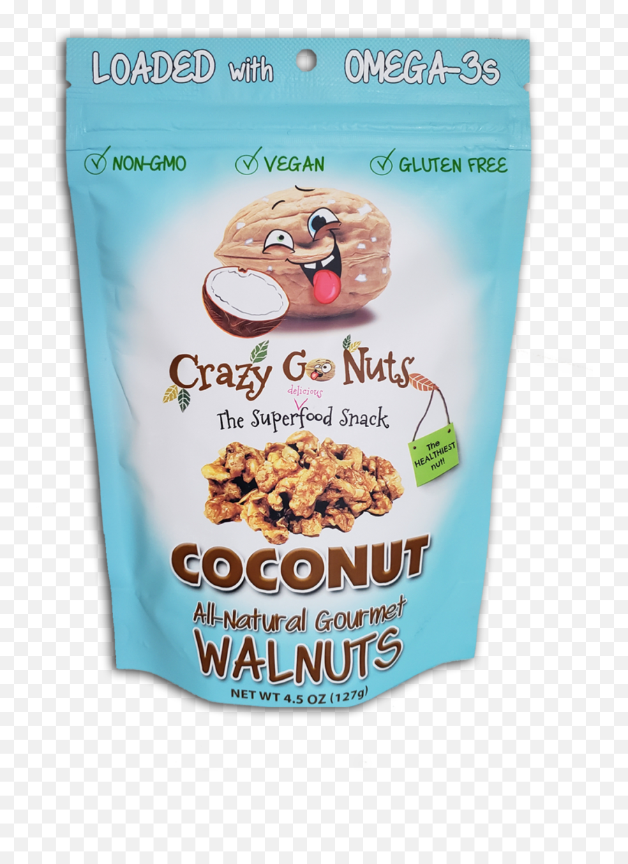 45 Oz Banana Walnut Snacks U2013 Crazy Go Nuts Walnuts - Muesli Png,Walnuts Png