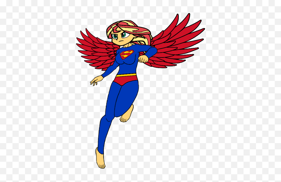 2383071 - Safe Sunset Shimmer Equestria Girls Angel Superhero Png,Superman Logo Transparent Background