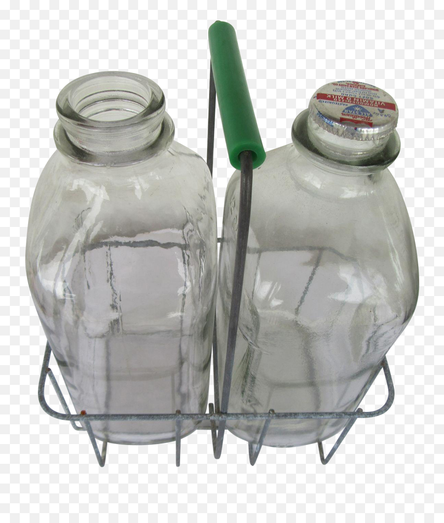 Download Wire Milk Bottle Carrier And - Glass Bottle Png,Milk Bottle Png