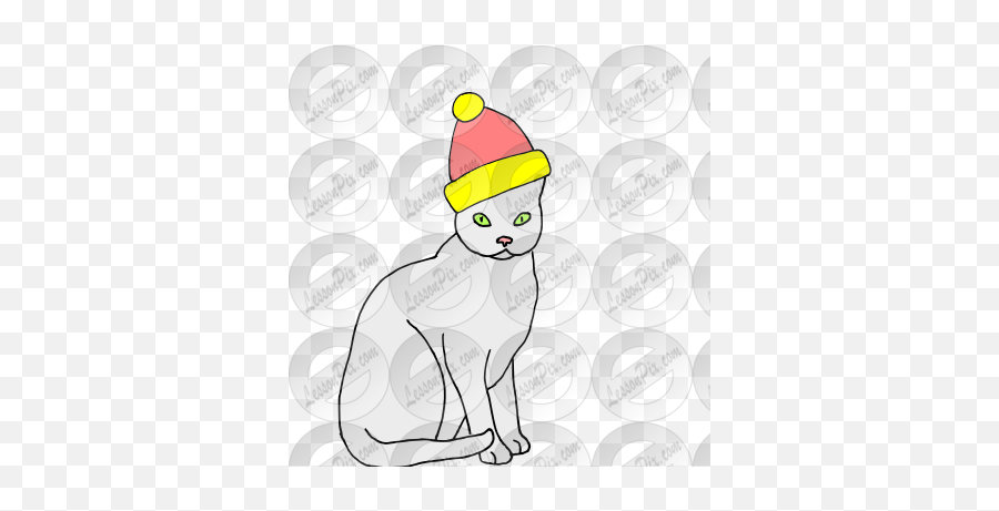 Cat Wearing A Hat Picture For Classroom Therapy Use - Happy Png,Cat In The Hat Png