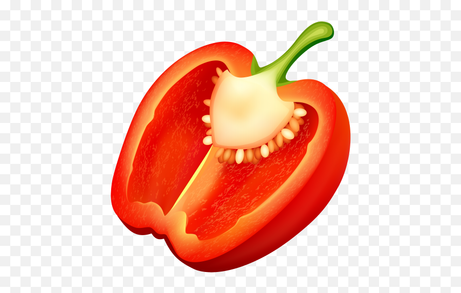 Half Red Pepper Png Clipart - Half A Red Pepper,Red Pepper Png