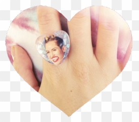 Miley Cyrus Tongue Transparent Heart - Wood png