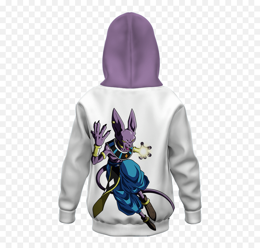 Dragon Ball Powerful God Of Destruction Beerus Kids Hoodie - Fictional Character Png,Beerus Transparent