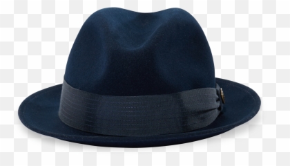 Download Hd Navy Blue Fedora Hats Transparent Png Image - Transparent Detective Hat Png,Fedora Transparent