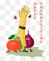 Clipart Happy Thanksgiving - Cute Happy Vegan Thanksgiving Png,Thanksgiving Clipart Transparent