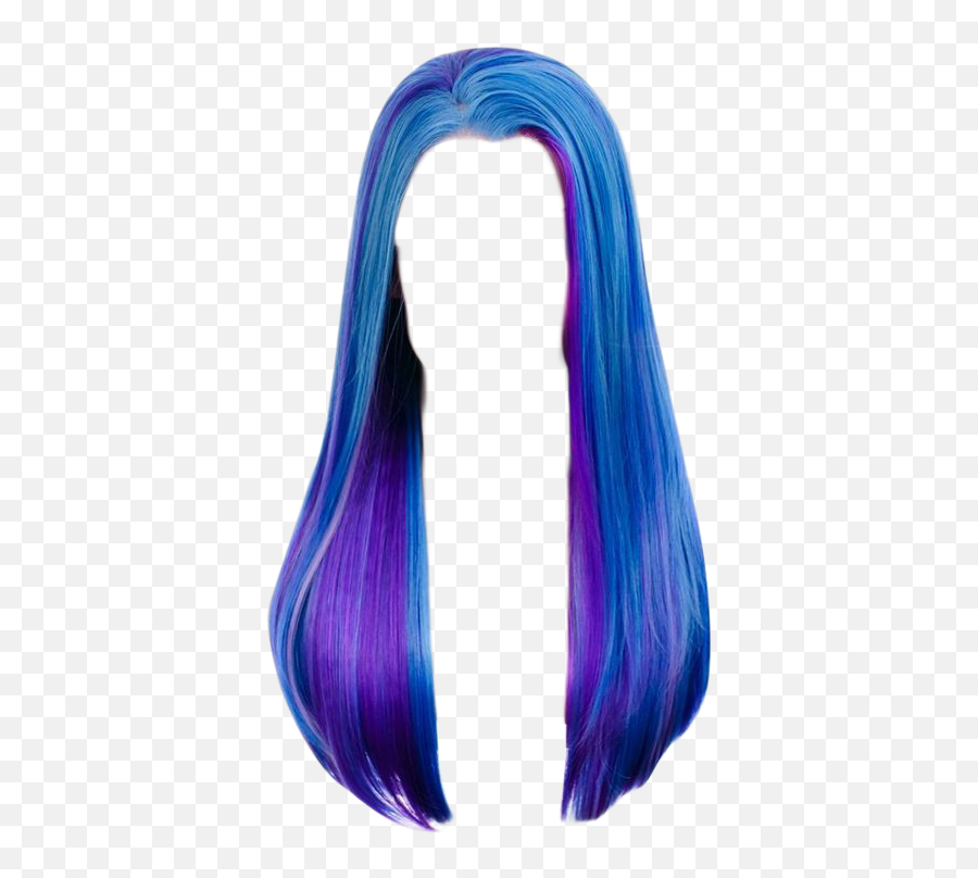 Bright Blue And Violet Long Hair Styles - Transparent Purple Hair Png,Long Hair Transparent