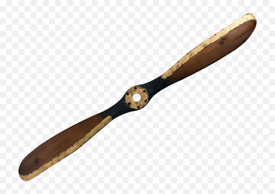 Wooden Airplane Propeller With Metal - Propeller Png,Propeller Png