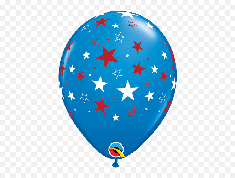 35199 - 11 Blue Wwhite U0026 Red Stars 50ct Balloon With Stars Png,Red Stars Png