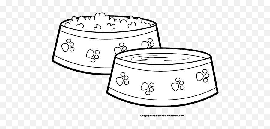 Dog Water Clipart Black And White - Dog Water Bowl Clipart Black And White Png,Pet Bowl Icon