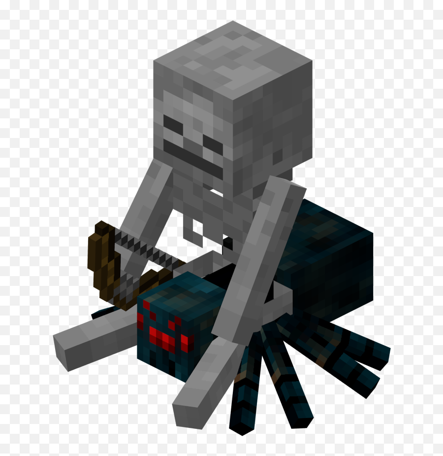 Minecraft Jockey Skeleton Mob Spawning - Transparent Minecraft Skeleton Png,Minecraft Chicken Png