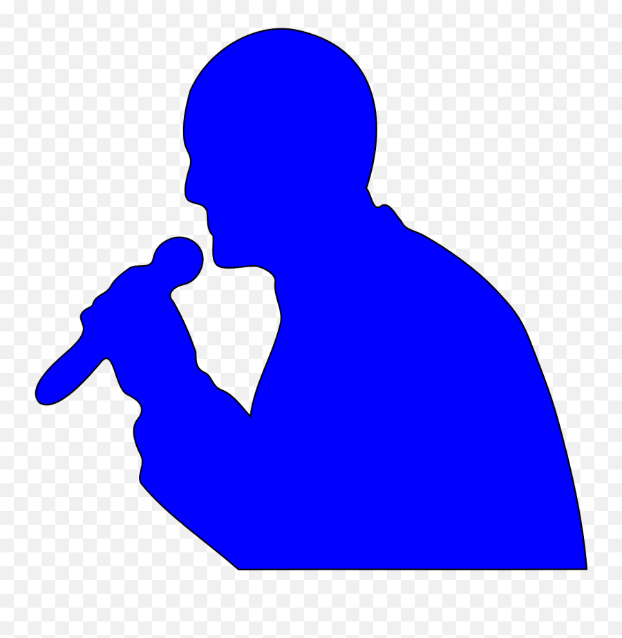 Singer Silhouette Microphone - Microphone Clip Art Png,Singer Silhouette Png
