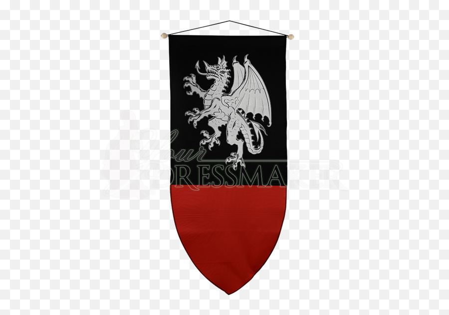 Celtic Dragon Banner - Medieval Dragon Banner Png,Red White Black Dragon Icon