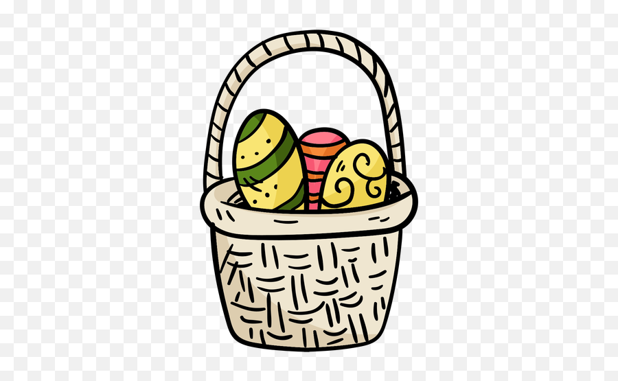 Easter Egg Basket Illustration - Canasta Con Huevos De Pascua Png,Easter Basket Transparent
