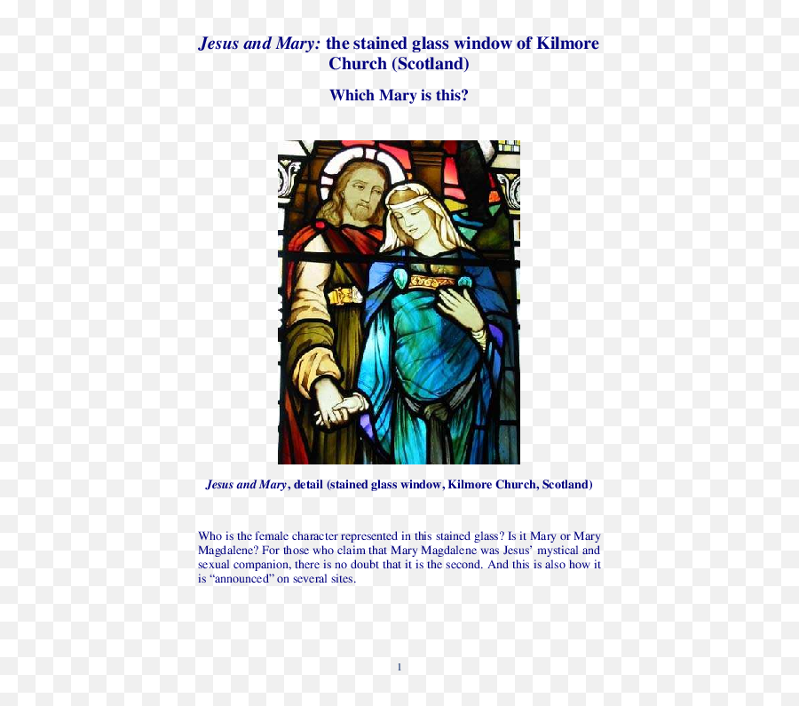 Pdf Jesus And Mary Pregnant The Stained Glass Window Of - Jezus En Maria Magdalena Png,Icon Of Mary Magdalene