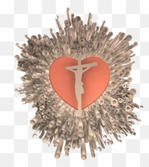 Love Jesus Christ Over Red Heart Portable Battery Charger - On An Emerald png