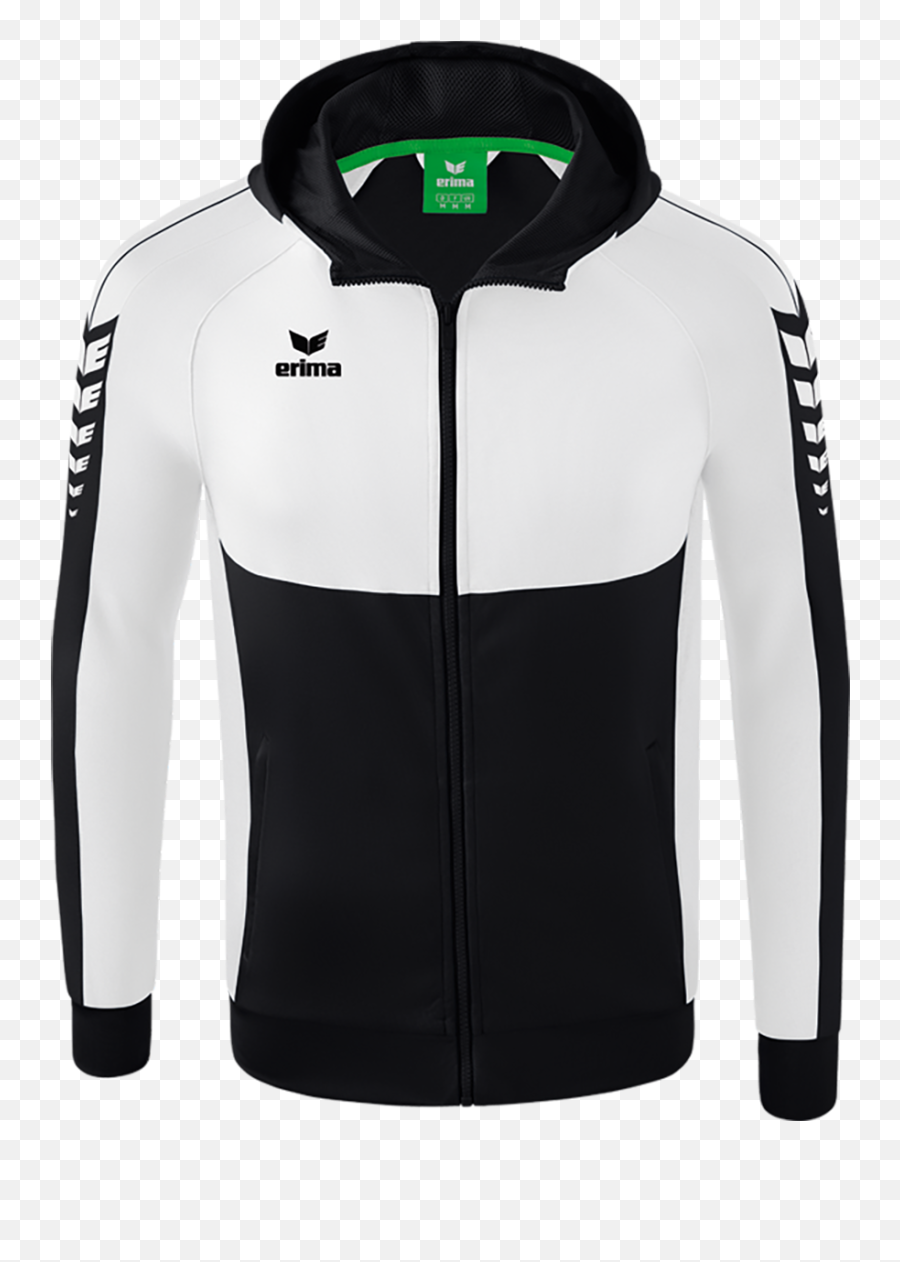 Erima Six Wings Training Jacket With Hood Black - White Men Erima Six Wings Png,Icon Moto Hoodie