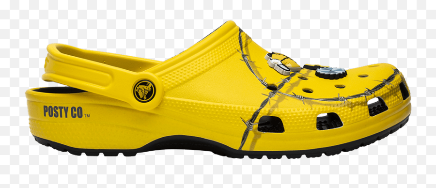 Post Malone X Clog U0027barbed Wireu0027 - Shoe Png,Crocs Png