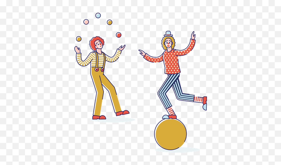 Juggling Icon - Download In Colored Outline Style Oxford Comma Necessary Examples Png,Juggler Icon