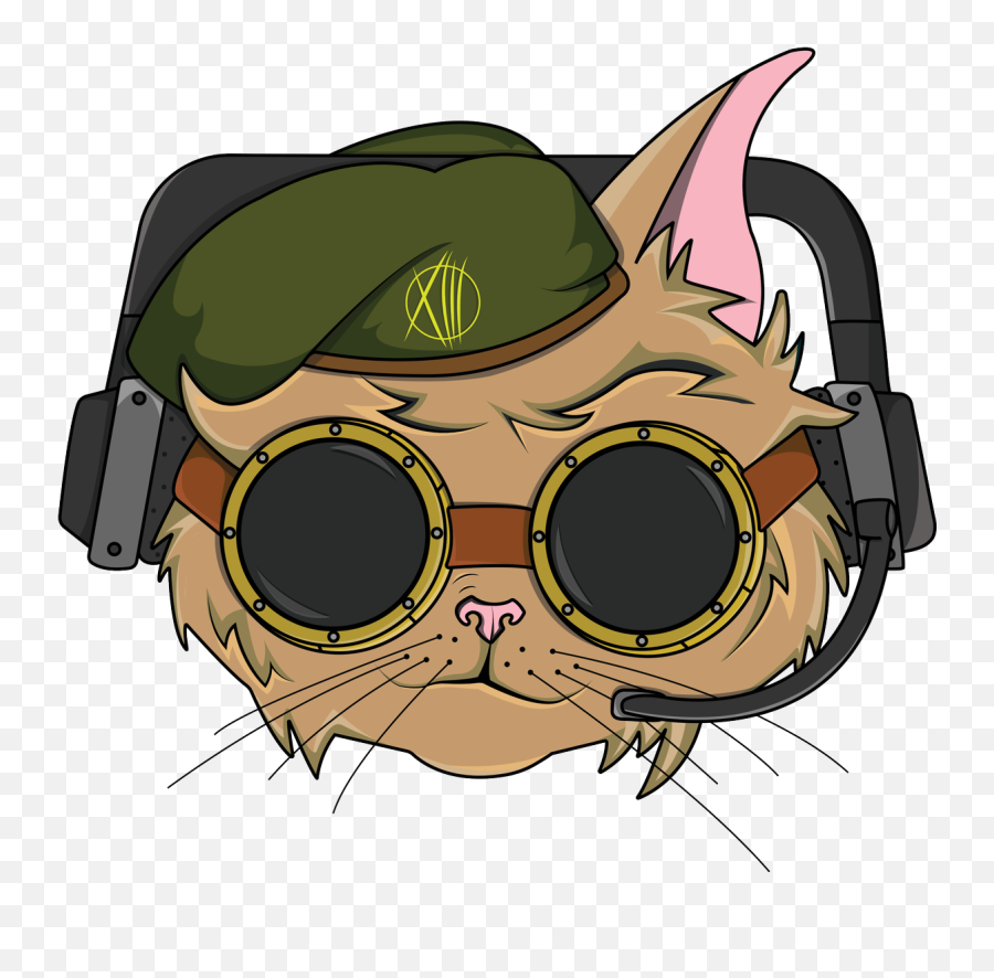 Mlg Glasses Png Transparent - Military Cat Mascot Logo,Mlg Glasses Transparent