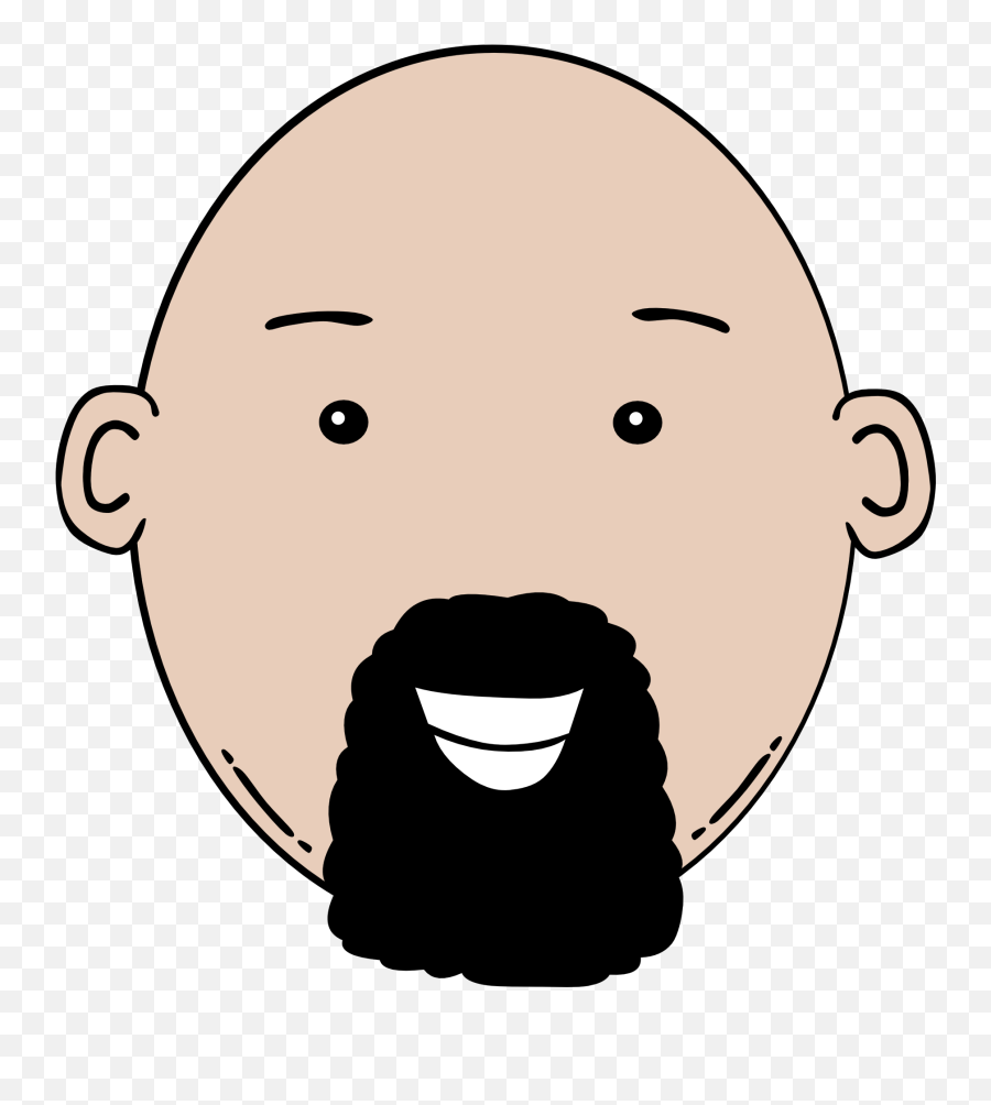 Man Face Cartoon Clip Art - Bald Man With Beard Clipart Png,Bald Head Png