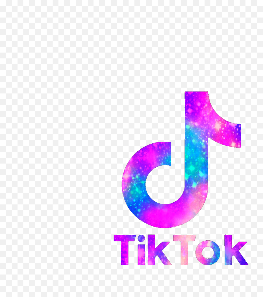 Ftestickers Glitter Sparkle Tiktok Tiktoklogo Galaxy - Tik Tok Logo