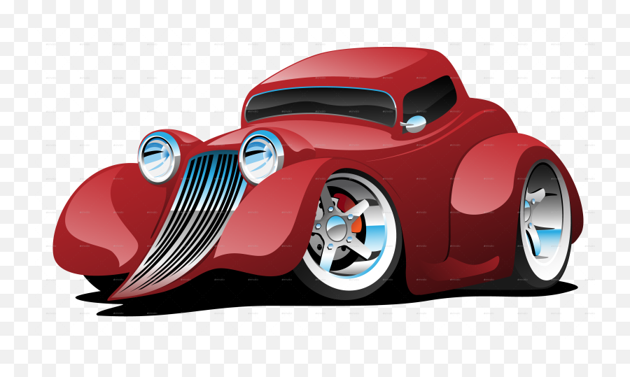 Red Hot Rod - Cartoon Hot Rod Drawings Png,Hot Rod Png - free transparent  png images 