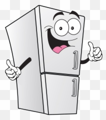 Happy Clipart Refrigerator Transparent - Refrigerator Cartoon Png