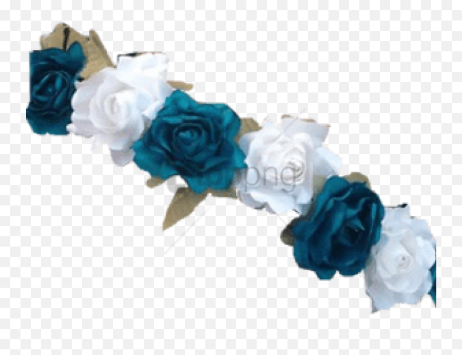 Download Blue Flower Crown Png Transparent - Flower Crown Blue Png,Floral Wreath Png