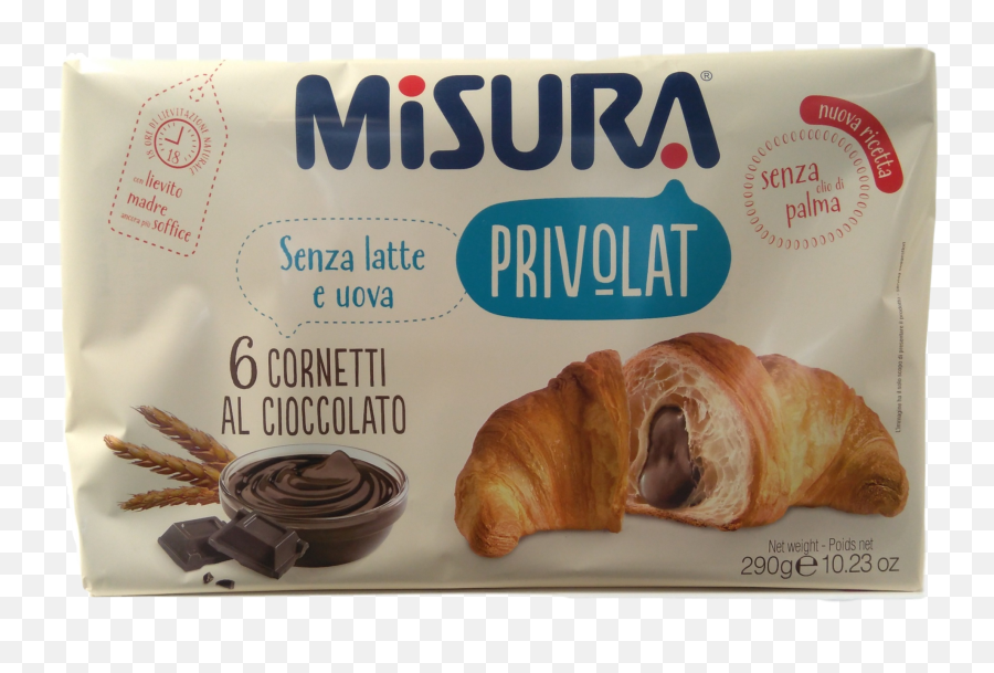 Misura Croissants X 6 Cocoa No Palm Oil Lactose Free - Palm Oil Free Pastry Png,Croissant Transparent