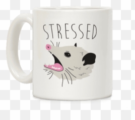 Stressed Opossum Coffee Mug With Images Mugs - Stressed Opossum Mug Png,Opossum Png
