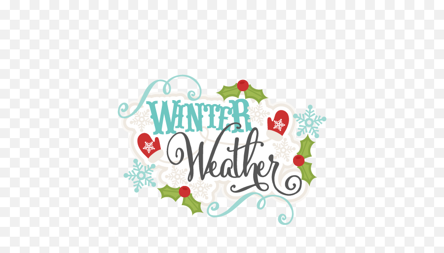 Winter Weather Svg Scrapbook Title - Illustration Png,Weather Pngs